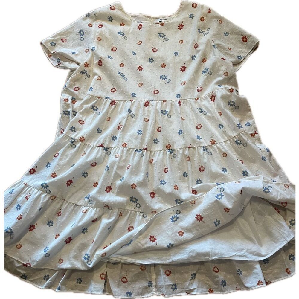 Madewell Tiered Mini Flower Cottagecore Dress Women’s Plus Size XXL - Picture 5 of 9
